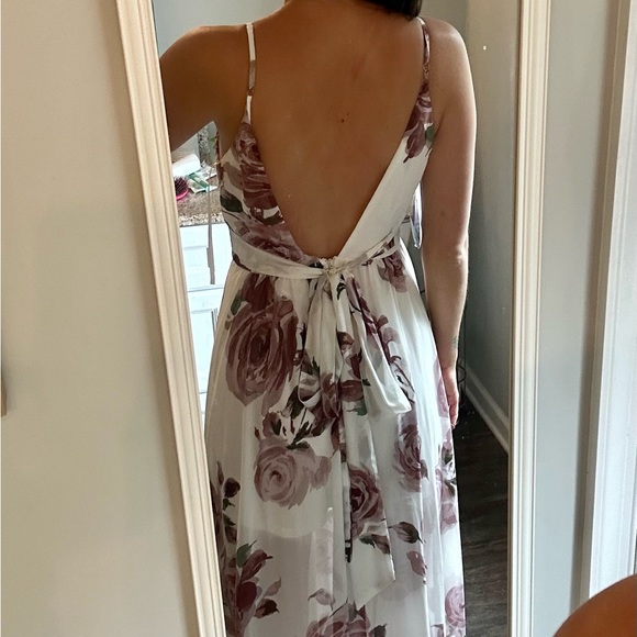 Windsor White Floral Floor Length Flowy Dress - Picture 6 of 7